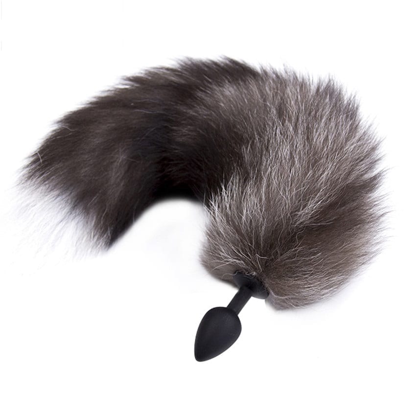 Zerosky Silicone Butt Plug Black Fox Tail Anal Plug Smooth Fur Sex Toys For Women Adult Games Sex Products