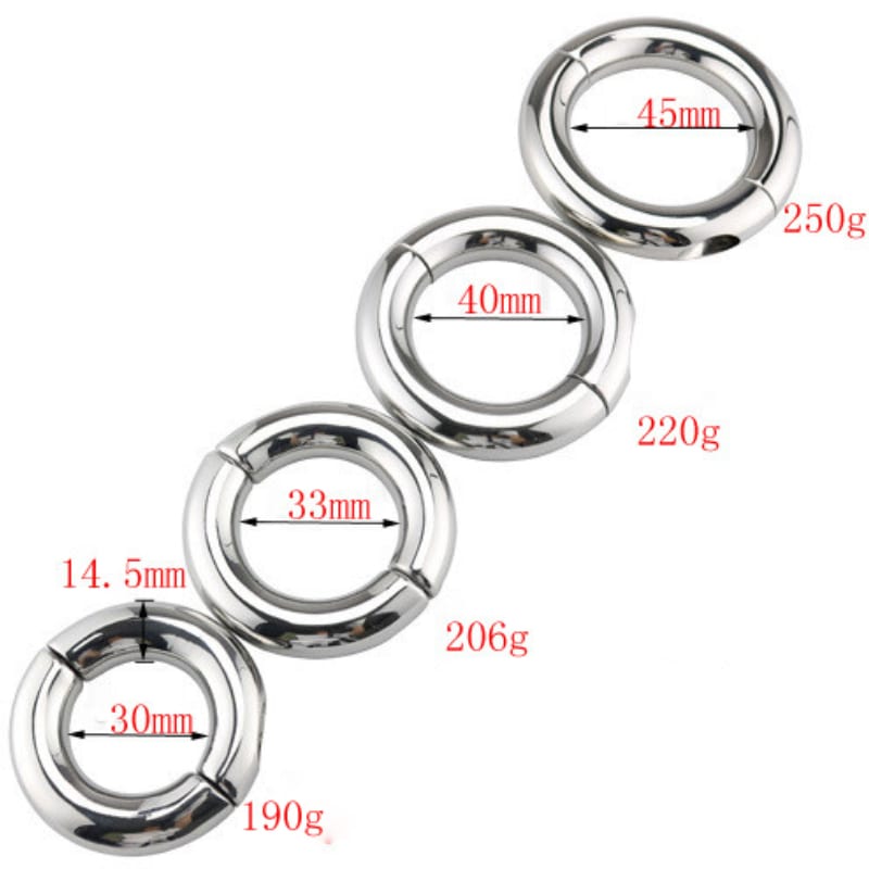 Stainless Steel Penis Ring Scrotum Pendant Ball Stretcher cock ring Sex Aid Toys For Men 30/33/40mm F121