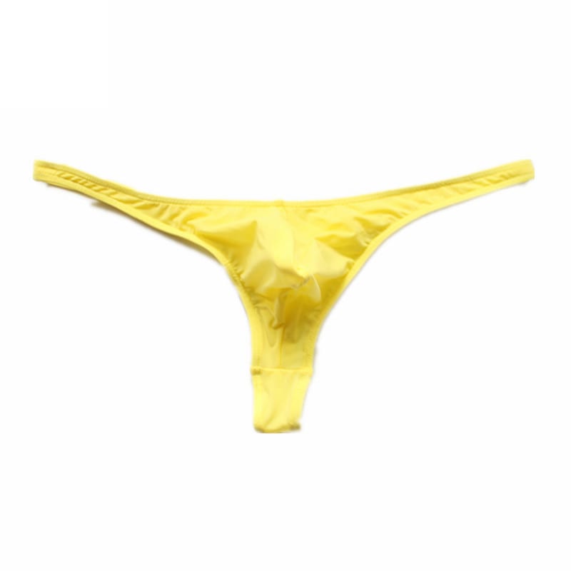 2016 Men Sexy Jockstrap Gay Thongs Fashion G Strings Men's Low Waist Underwear Smooth Ice Silk Nylon Thong Gay Men Underwear