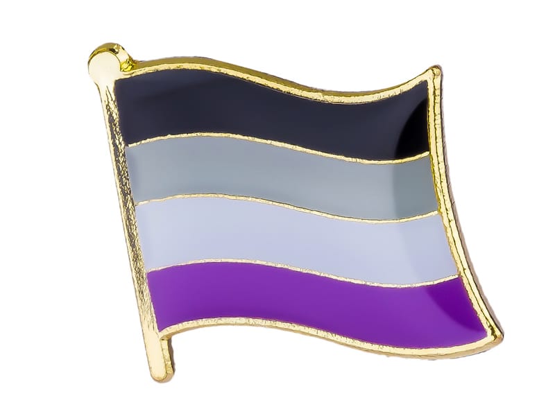 Straight Ally Flag Gold Plated Pin Badge 