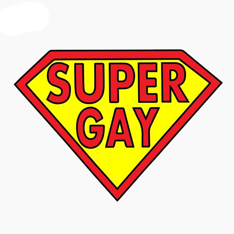 Polyvinyl Super Funny Gay Reflective Car Logo