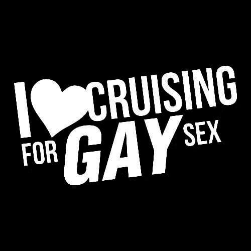 I LOVE CRUISING FOR GAY SEX Decal Car Logo