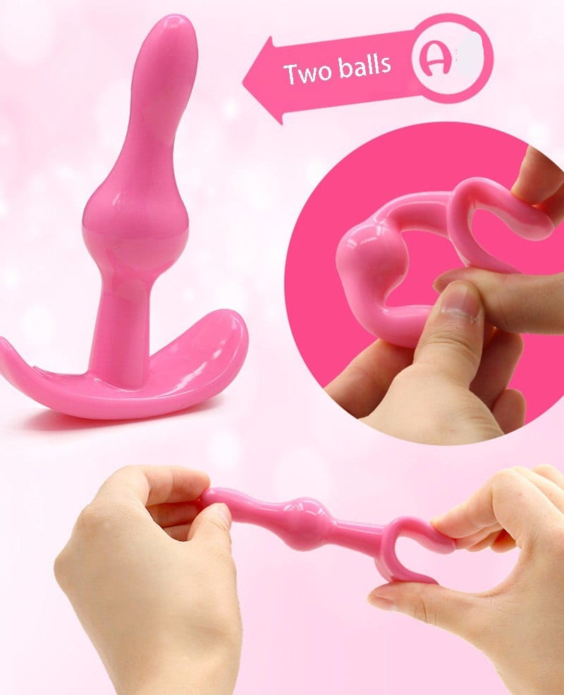 100% Silicone Anal Plug Beads Jelly Toys Skin Feeling Dildo Adult Sex Toys for Men, Sex Products Butt Plug Sex Toys for Woman