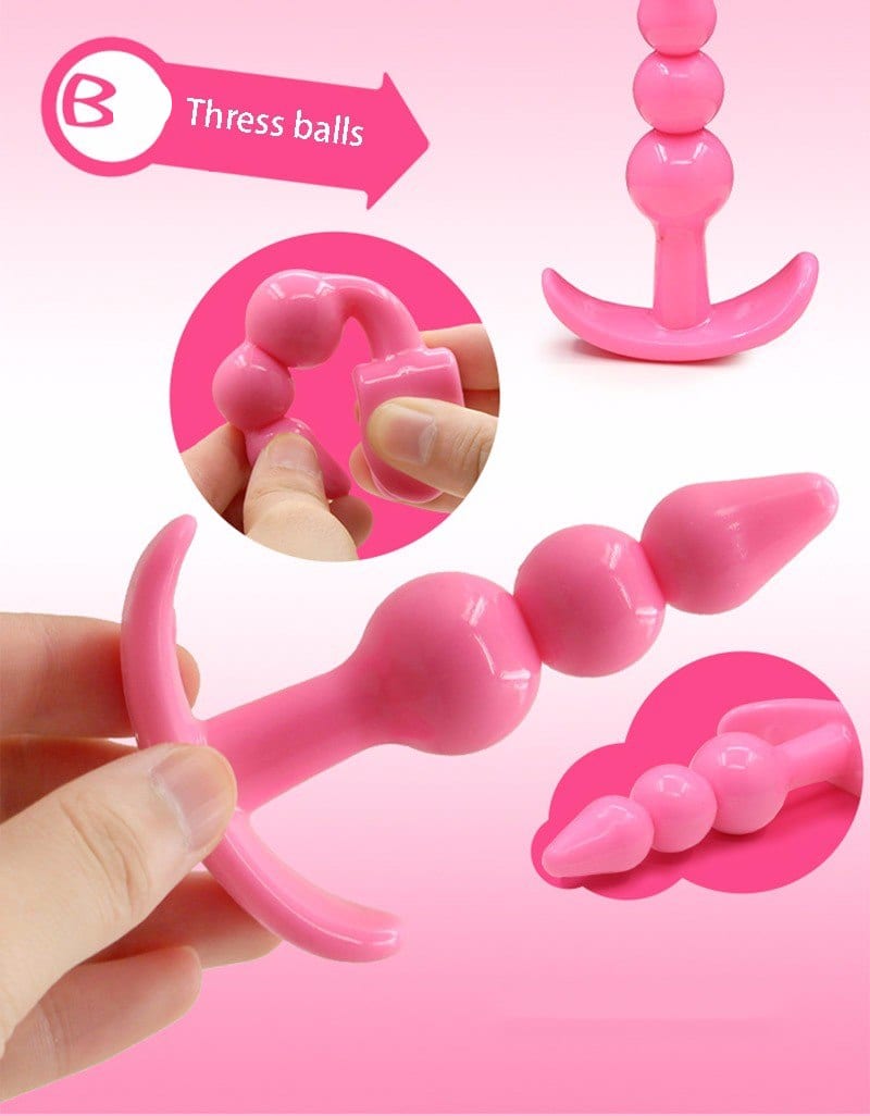 100% Silicone Anal Plug Beads Jelly Toys Skin Feeling Dildo Adult Sex Toys for Men, Sex Products Butt Plug Sex Toys for Woman