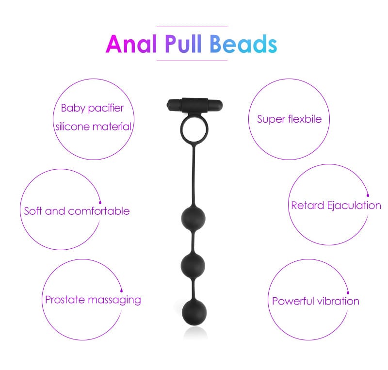 10 Speed Anal Beads Vibrator Intimate Goods Dildo Vibrators Anal Plug Masturbator For Man Erotic Toys Prostata Massage