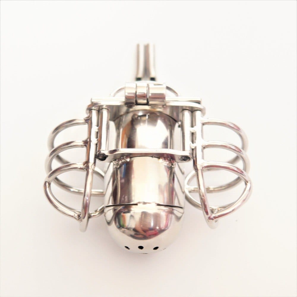 Stainless Steel Male Chastity Belt with Anal Plug,Chastity Cages,Chastity Device,Cock Cage,Penis Lock,Adult Game,Sex Toy,S080-A