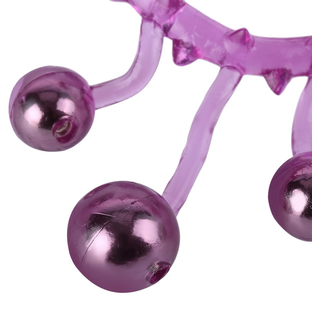 Penis Delay Ejaculation Ring Cock Training Ring With Metal Balls Vagina Massager Longer Lasting No Vibrator Sex Toys for Men