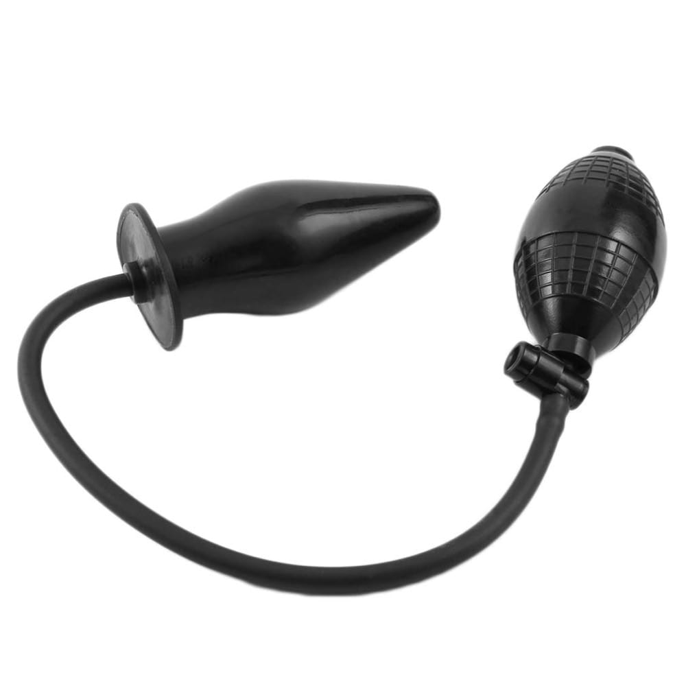 Soft Large Black Pump Up Air-filled Inflatable Anal Plug Dildo Butt Plug Anal Dilator Anus Massager Sex Toys For Men Woman Gay