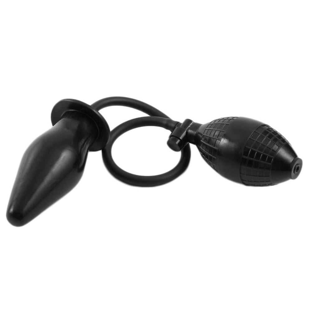 Soft Large Black Pump Up Air-filled Inflatable Anal Plug Dildo Butt Plug Anal Dilator Anus Massager Sex Toys For Men Woman Gay