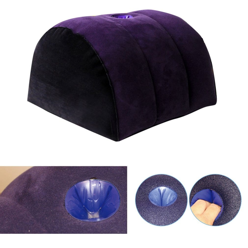 Toughage Sex Sofa Inflatable Sexual Position Pillow Sex Furnitures Half Circle Shape Aid Wedge PVC Flocking Cushion For Couples