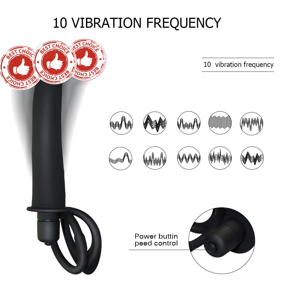 Double Penetration Vibrator Sex Toys Penis Strapon Dildo Vibrator, Strap On Penis Anal Plug for Man, Adult Sex Toys for Beginner