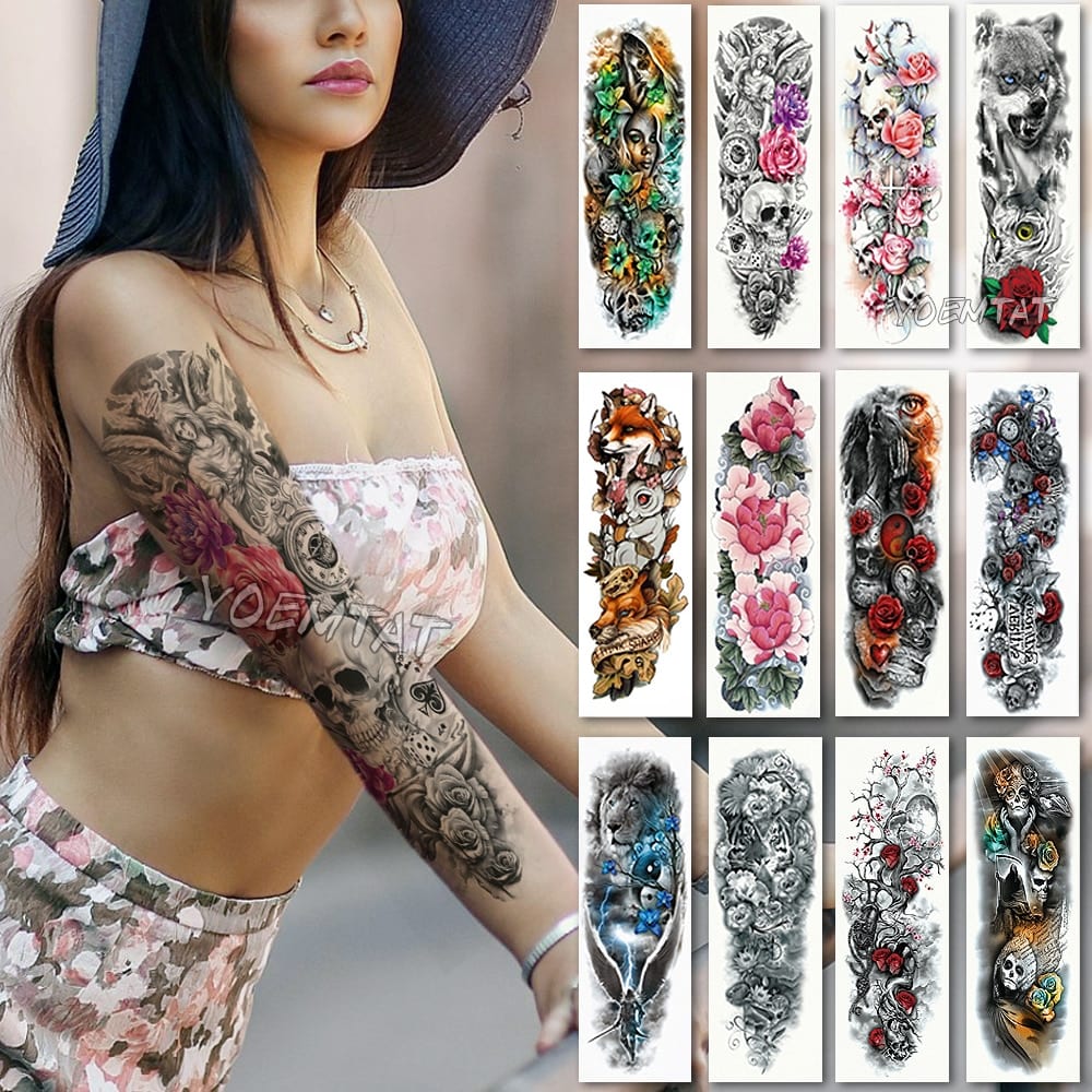 Female Arm Tattoos | Sleeve Tattoo Woman | Free Global Delivery