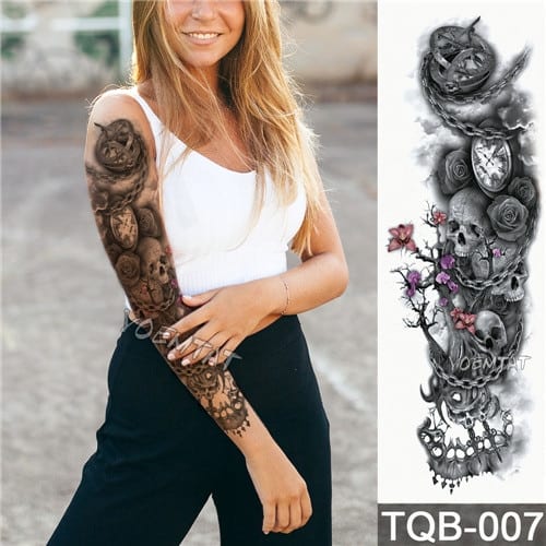 Female Arm Tattoos | Sleeve Tattoo Woman | Free Global Delivery