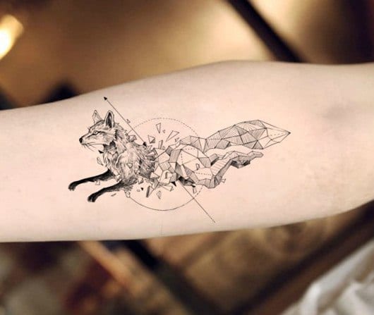 Waterproof Temporary Tattoo fox wolf wolves whale owl geometric animal tatto flash tatoo fake tattoos for girl women man kid 7