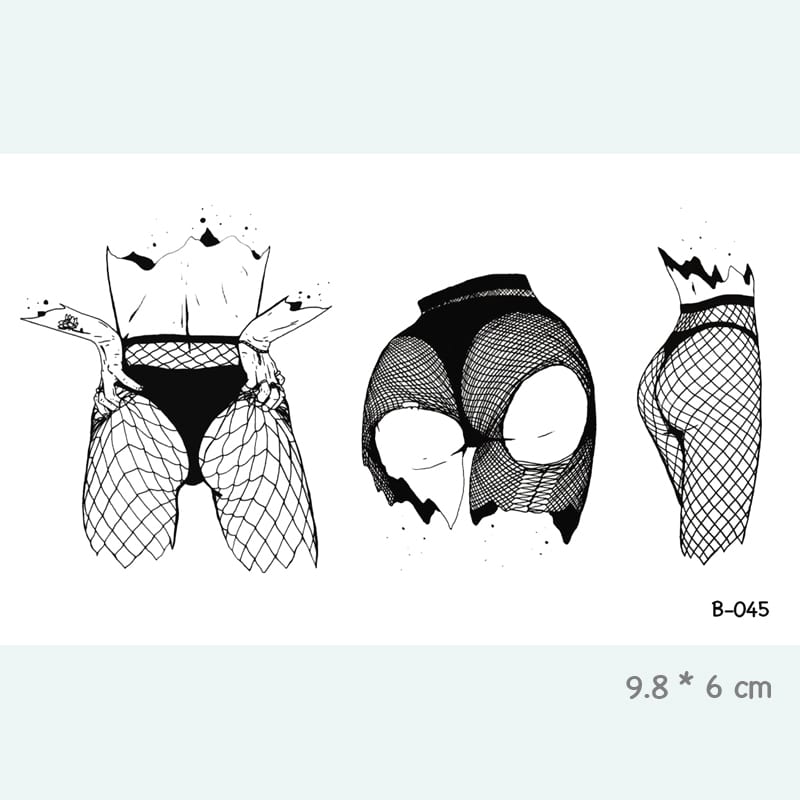 Sexy Woman Body Mouth Gun Eyes Waterproof Temporary Tattoo Stickers for Adults Body Art  Fake Tatoo for Women Tattoos