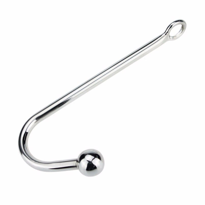 Stainless Steel 30*250mm Anal Hook Metal Butt Plug with Ball Anal Plug Anal Dilator Gay Sex Toys for Men and Women Adult Games