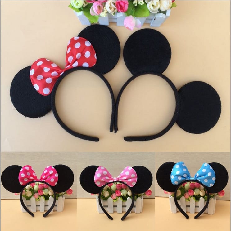 Minnie Mouse And Mickey Mouse Party Supplies Headband/Hair Band Kids Birthday Decorations Baby Shower Costume Head Band