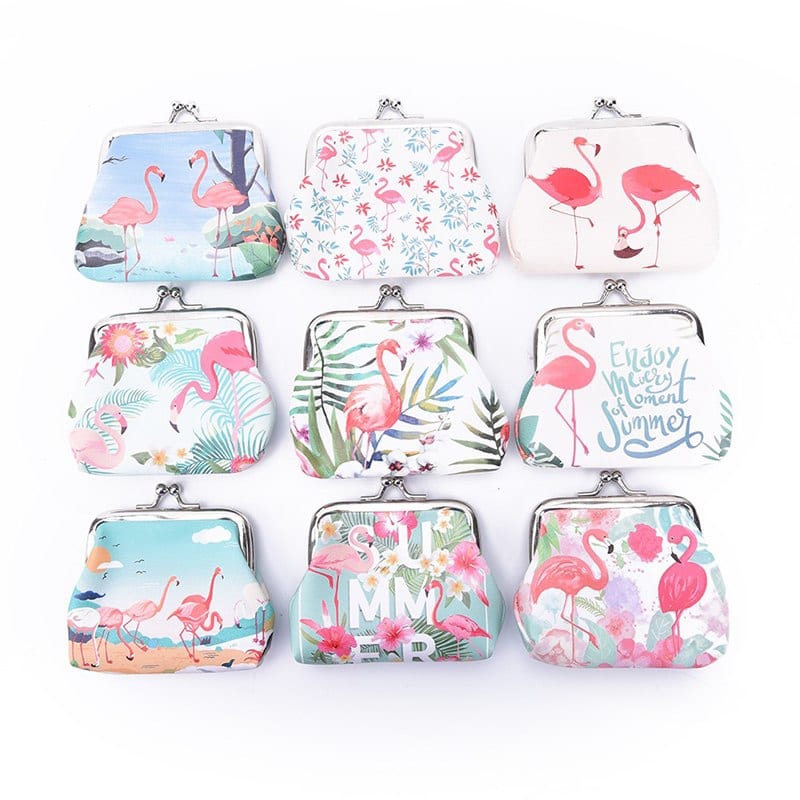 1PCS 1Pc Flamingo Simple Cute Small Coin Purse Cartoon Coin Birthday Party Decorations Kids Happy Birthday Baby Shower