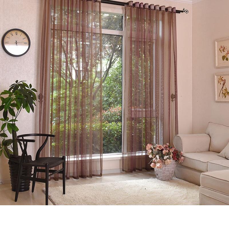 Living Room With Sheer Curtains