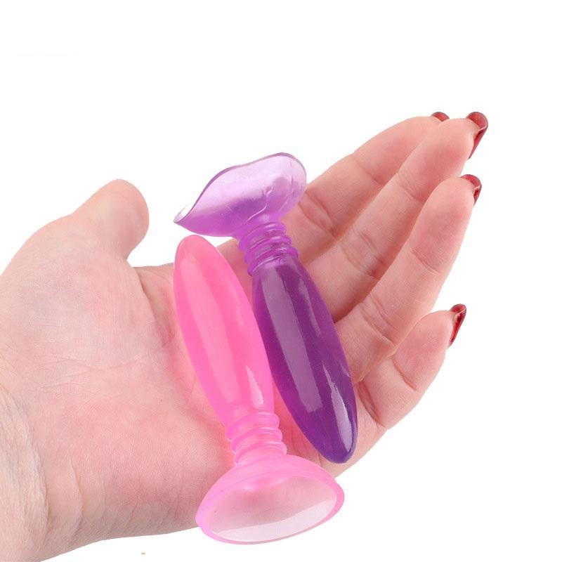 FXINBA Mini Suction Cup Butt Plug for Beginner Sexy Anal Toys for Men Women Jelly Anal Plug Prostate Massager Anal Dildo