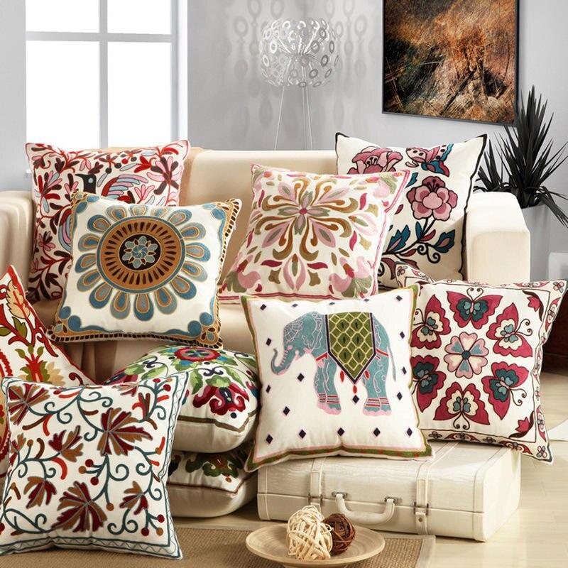 Kashmiri Embroidery Cushion Covers 45x45cm