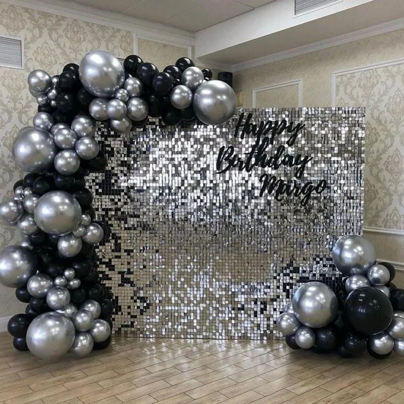 Black And Grey Balloon Decoration (100PCS)
