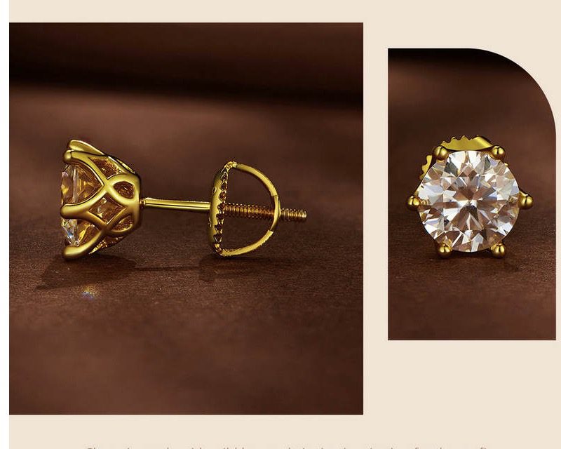 Moissanite Stud Earring