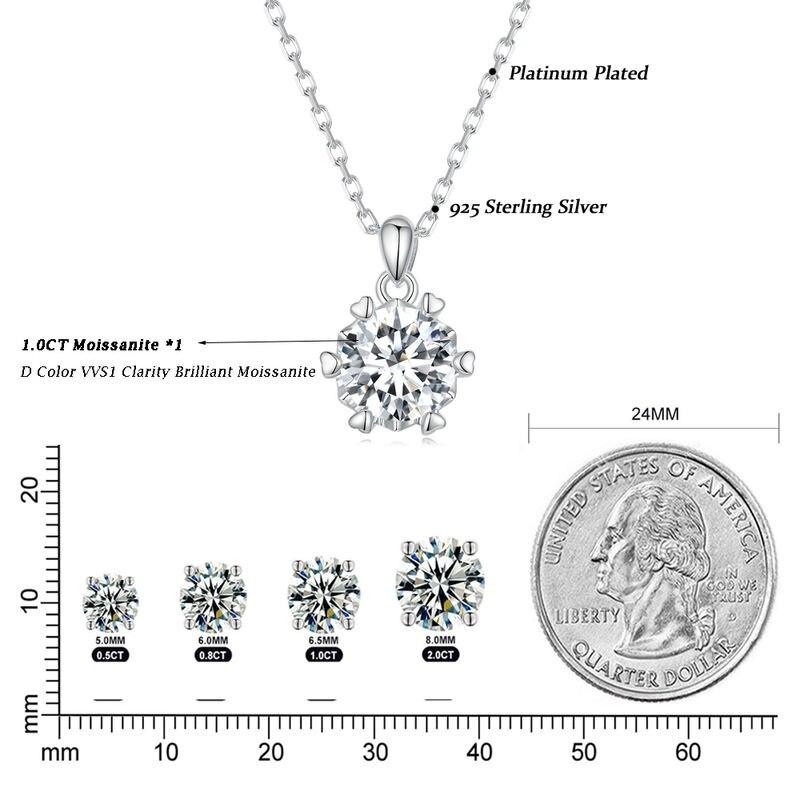 925 Sterling Silver Chain | Moissanite Pendant