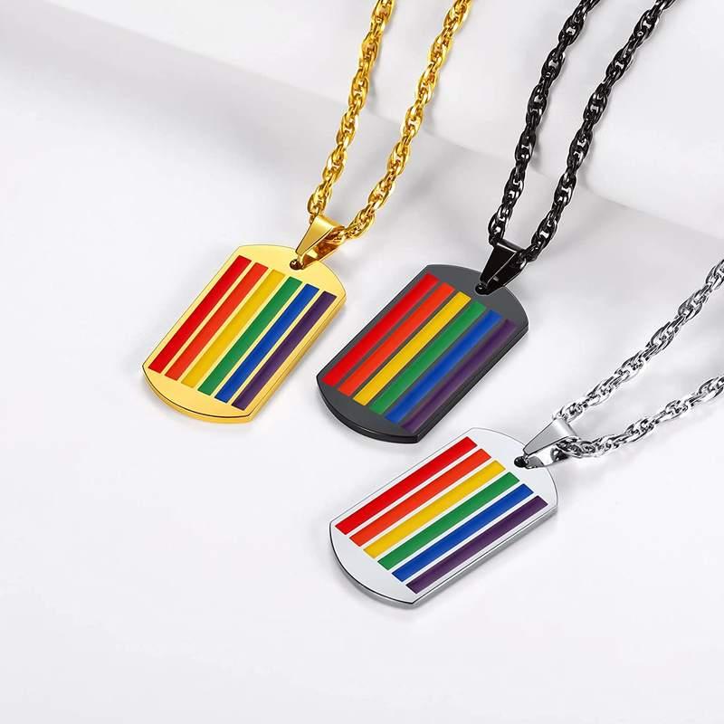 LGBT Multi Color Pendant | Lesbian Pride Jewelry