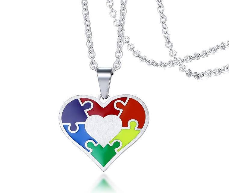 LGBT Heart Necklace | Lesbian Fashion