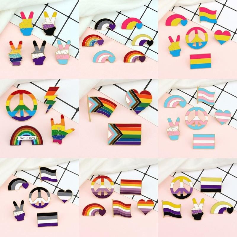 LGBT Badge Flags | Pride Pin Badges lot 10pcs