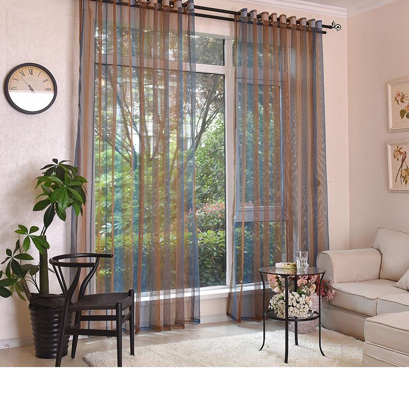 Living Room With Sheer Curtains