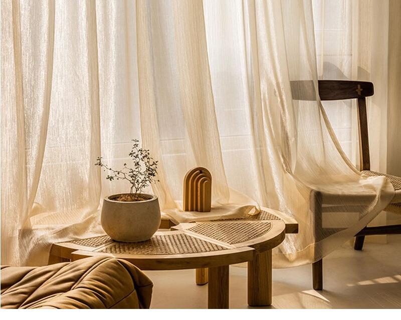 Golden Sheer Curtains