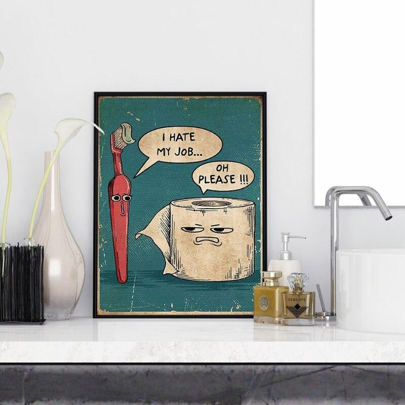 Funny Bathroom Art l Free Global Delivery