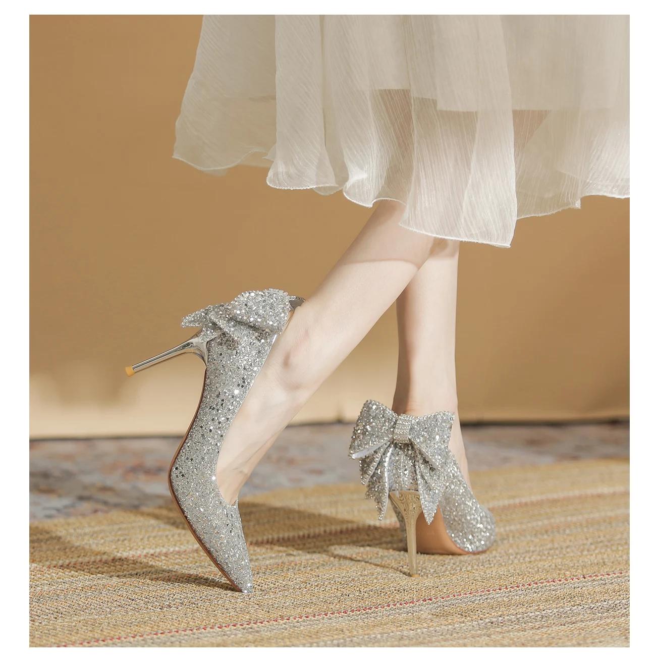 Sparkly Bridal Shoes | Butterfly Heels