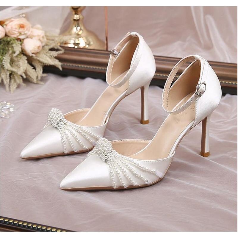 Pearl Wedding Shoes For Bride