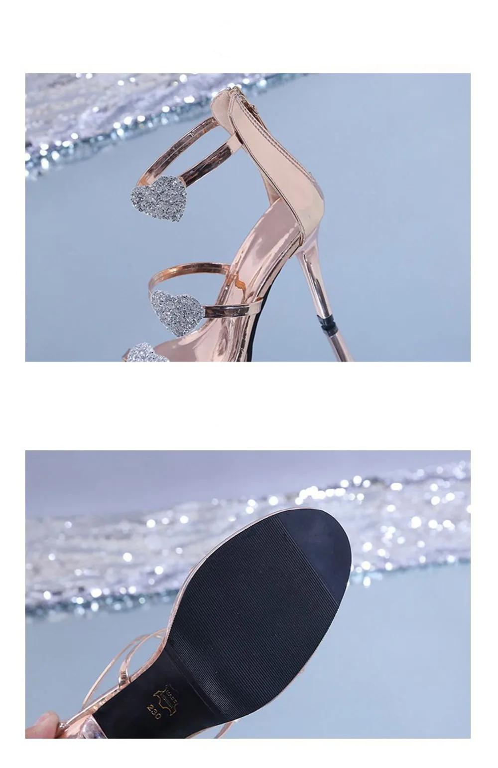 Glitter Wedding Shoes | Ankle Strap Heels