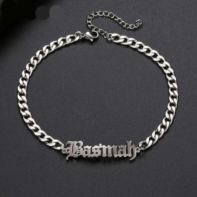 Personalized Men Bracelet | Stainless silver Bracelet | Nameplate Jewelry | Husband Gift