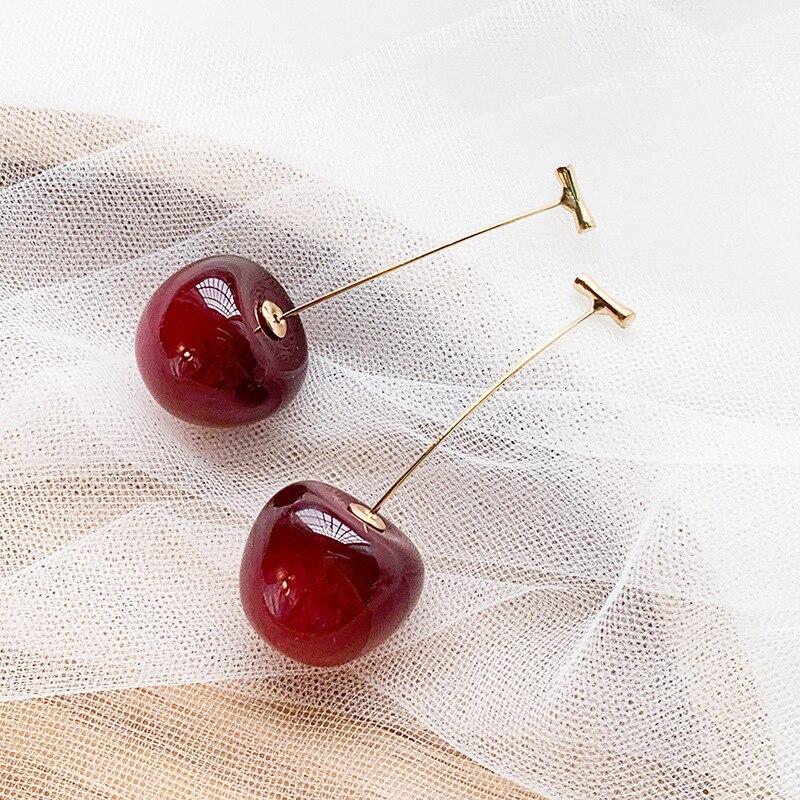 Cherry Earrings | Tiny Stud Earrings | Lightweight Earrings | Charm Earrings