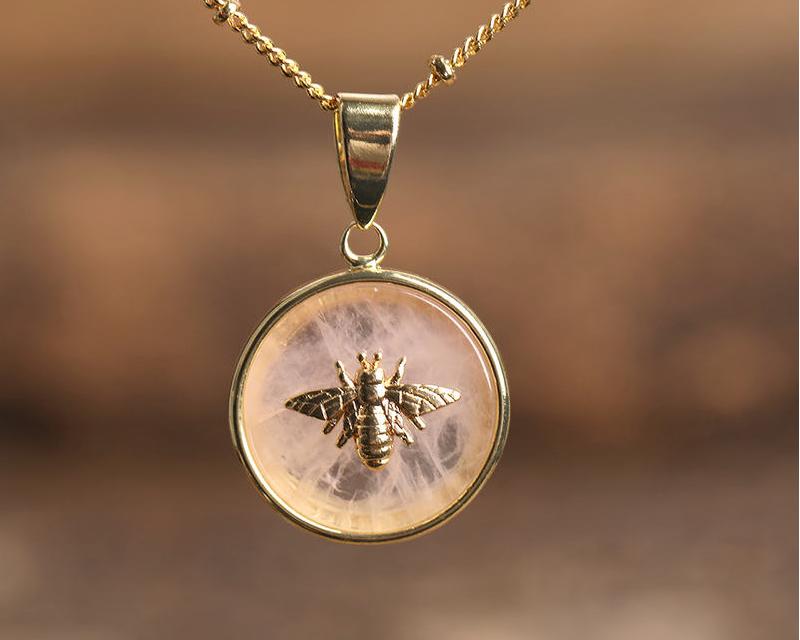 Bee Necklace | Stainless Steel Necklace | Insect Jewelry | Fashion Jewelry