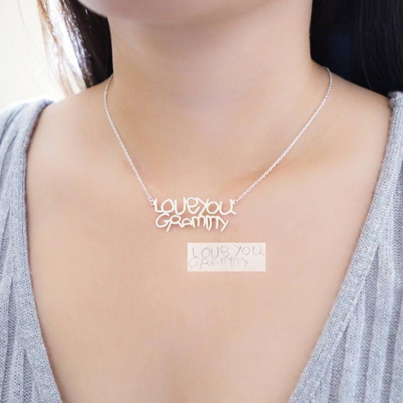 Handwriting Necklace | Customized Signature Necklace | Stainless Steel Jewelry | Personalized Gift, Sister